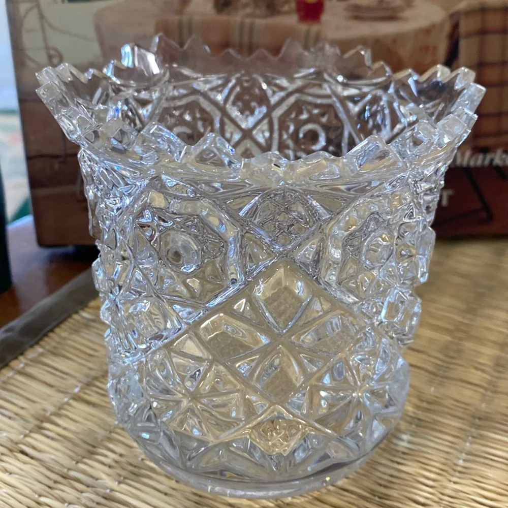 Fostoria Rosby Pattern Clear Glass No. 1704 Sugar Bowl ~ c.1910 EAPG (No Lid)